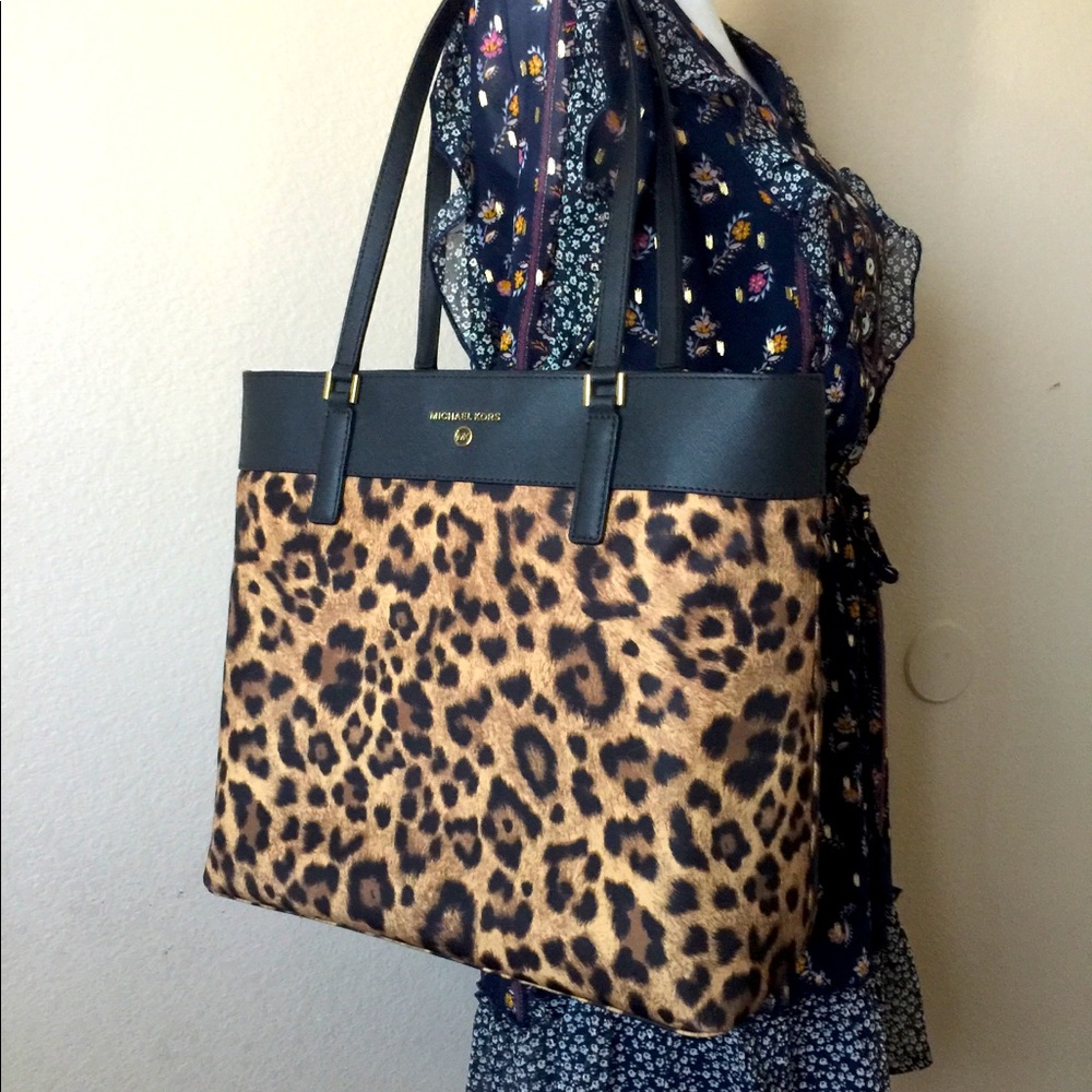 Michael kors Morgan Large tote leopard print